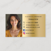 Gold photo business loyalty card (Achterkant)