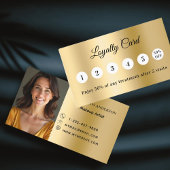 Gold photo business loyalty card