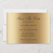 Gold Photo Collage Wedding Save The Date (Achterkant)