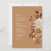 Gold Photo Fall Wedding Kaart (Voorkant)