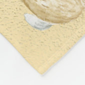 Gold Photo Fleece Blanket for Girl met konijn (Hoek)