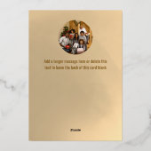 Gold Photo-kerstfeest Folie Feestdagenkaart (Achterkant)