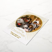 Gold Photo-kerstfeest Folie Feestdagenkaart (Gedraaid)