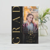 Gold Photo Law School Afstuderen aangekondigd Kaart (Staand voorkant)