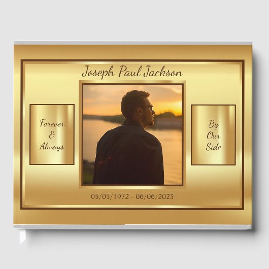 Gold Photo Memorial Gastenboek (Voorkant)