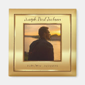 Gold Photo Memorial Magneet (Voorkant)