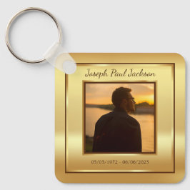 Gold Photo Memorial Sleutelhanger