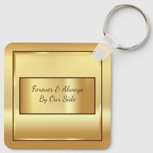 Gold Photo Memorial Sleutelhanger (Achterkant)