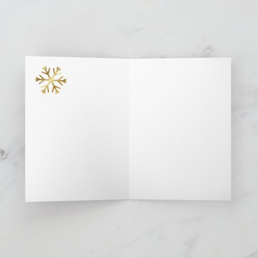 Gold Photo Merry kerstKaart Feestdagen Kaart (Binnen)