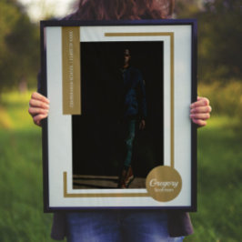 Gold Photo Modern Afstuderen Poster