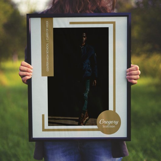 Gold Photo Modern Afstuderen Poster