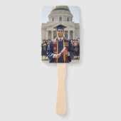 Gold Photo Personalized Graduation Fan Handwaaier (Voorkant)