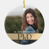 Gold Photo PhD-Afstuderen Keramisch Ornament (Achterkant)