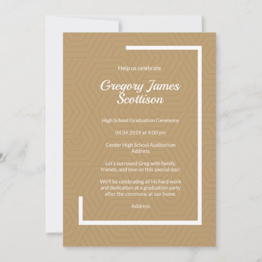 Gold Photo Ultra Modern Photo Afstuderen (Achterkant)