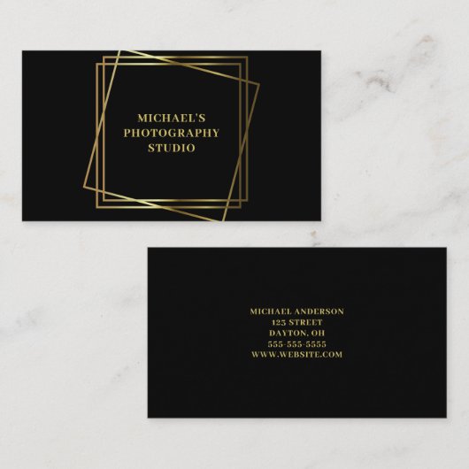 Gold Photography Studio Visitekaartje (Voorkant / Achterkant)