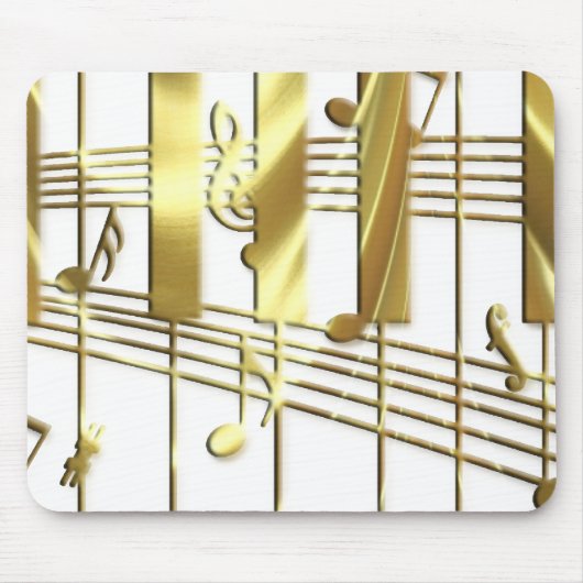 Gold Piano-toetsenbord Muismat (Voorkant)