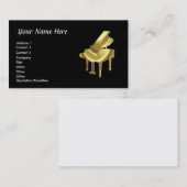 Gold Piano-Visitekaartje Visitekaartje (Voorkant / Achterkant)
