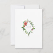 Gold Pine Berry Kerstlied Aanvraag Bruiloft RSVP Kaartje (Achterkant)