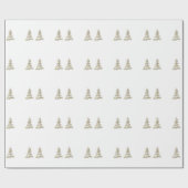 Gold Pine-kerstboom Cadeaupapier (Vlak)