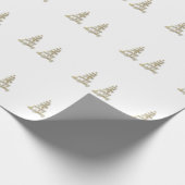 Gold Pine-kerstboom Cadeaupapier (Hoek)