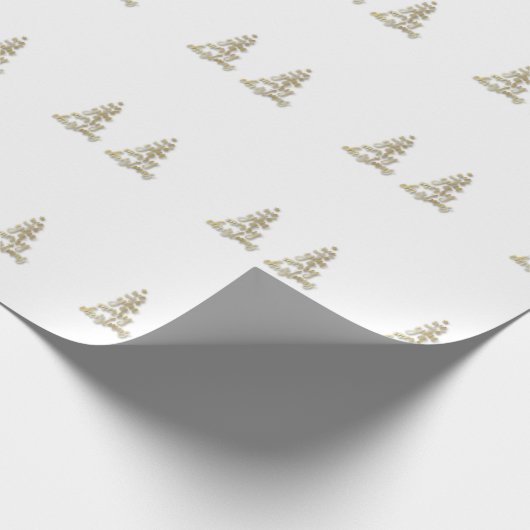 Gold Pine-kerstboom Cadeaupapier (Hoek)