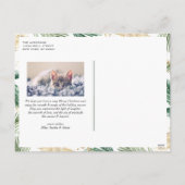 Gold Pine Needles Wreatry-kerstfoto Feestdagenkaart (Achterkant)