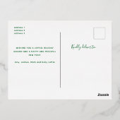 Gold Pine Tree 3 Fotocollage Kerstmis Folie Feestdagen Briefkaart (Achterkant)