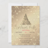 Gold Pine Tree (gouden kerstfeest) Kaart (Voorkant)