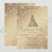 Gold Pine Tree (gouden kerstfeest) Kaart (Voorkant / Achterkant)