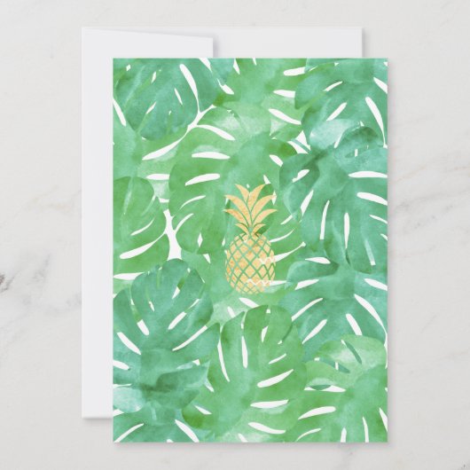 Gold Pineappel Sla de datumkaarten op Kaart (Achterkant)