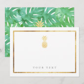 Gold Pineappelkaart Kaart (Voorkant / Achterkant)