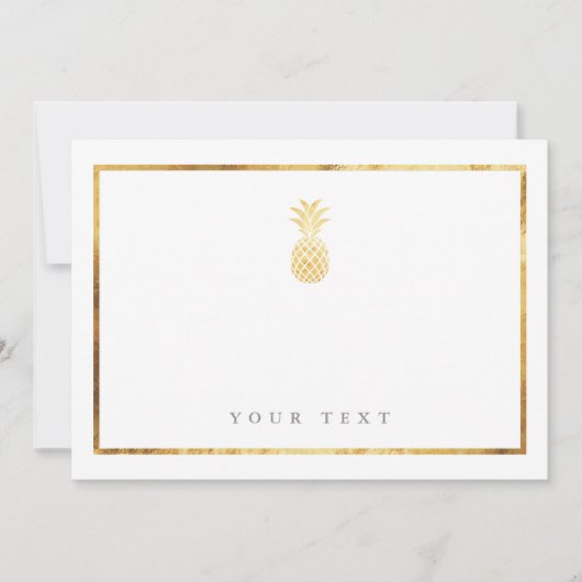 Gold Pineappelkaart Kaart (Voorkant)