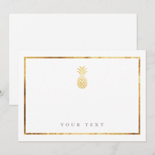 Gold Pineappelkaart Kaart (Voorkant / Achterkant)