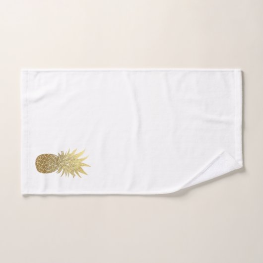 Gold Pineapple Bathroom Towel Set Bad Handdoek (Handdoek)