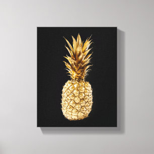Gold Pineapple Canvas afdrukken