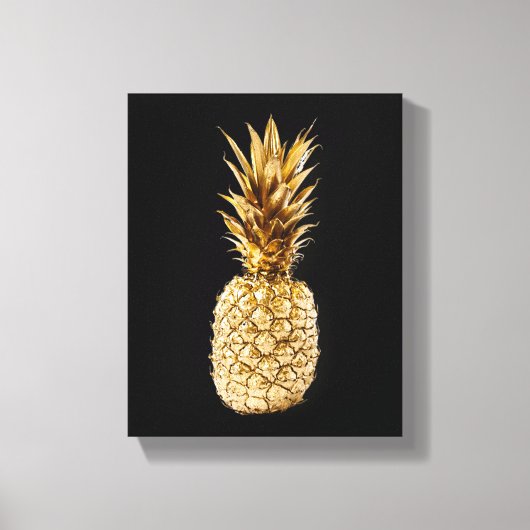 Gold Pineapple Canvas afdrukken (Voorkant)