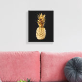 Gold Pineapple Canvas afdrukken (Insitu (Woonkamer))
