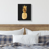 Gold Pineapple Canvas afdrukken (Insitu (Slaapkamer))
