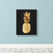 Gold Pineapple Canvas afdrukken (Insitu (Houten vloer))