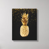 Gold Pineapple Canvas afdrukken (Voorkant)