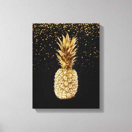 Gold Pineapple Canvas afdrukken (Voorkant)