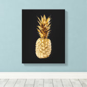 Gold Pineapple Canvas afdrukken (Insitu (Houten vloer))