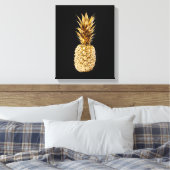 Gold Pineapple Canvas afdrukken (Insitu (Slaapkamer))