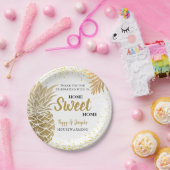 Gold Pineapple Home Sweet Home Housewarming Papieren Bordje (Feest)