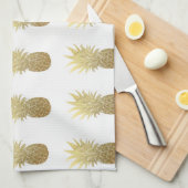 Gold Pineapple Kitchen Towel Theedoek (Quarter Fold)