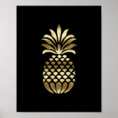 GOLD PINEAPPLE-kunstafdruk Poster (Voorkant)