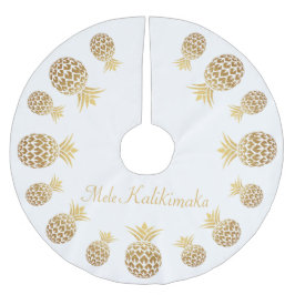 Gold Pineapple Mele Kalikimaka Hawaiian Kerstmis Kerstboom Rok