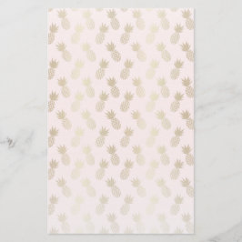 Gold Pineapple Pattern Briefpapier