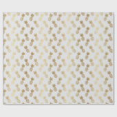 Gold Pineapple Pattern Cadeaupapier (Vlak)