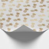 Gold Pineapple Pattern Cadeaupapier (Hoek)